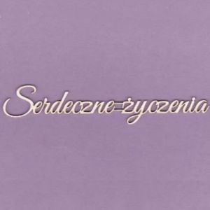 Tekturka Crafty Moly Napis G2 - Serdeczne życzenia